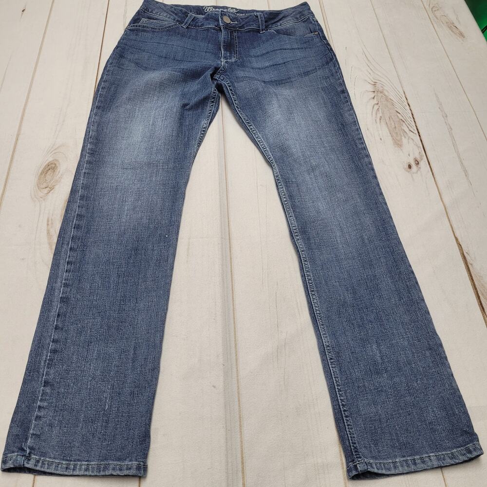 Wrangler straight leg jeans stretch western cowgirl 13x34 long